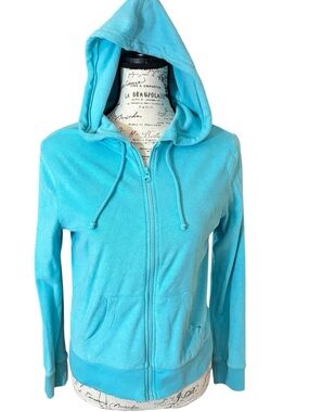 Old Navy Turquoise Terry Zip Hoodie
